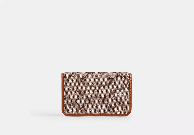 Essential Slim Card Case In Crystal Signature Jacquard - Amulett