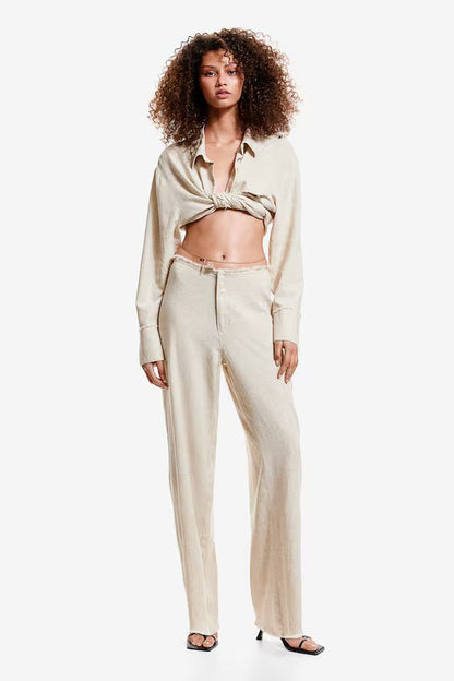 Linen Blend Pants - Amulett