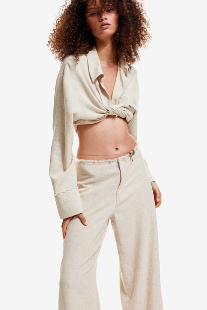 Linen Blend Pants - Amulett